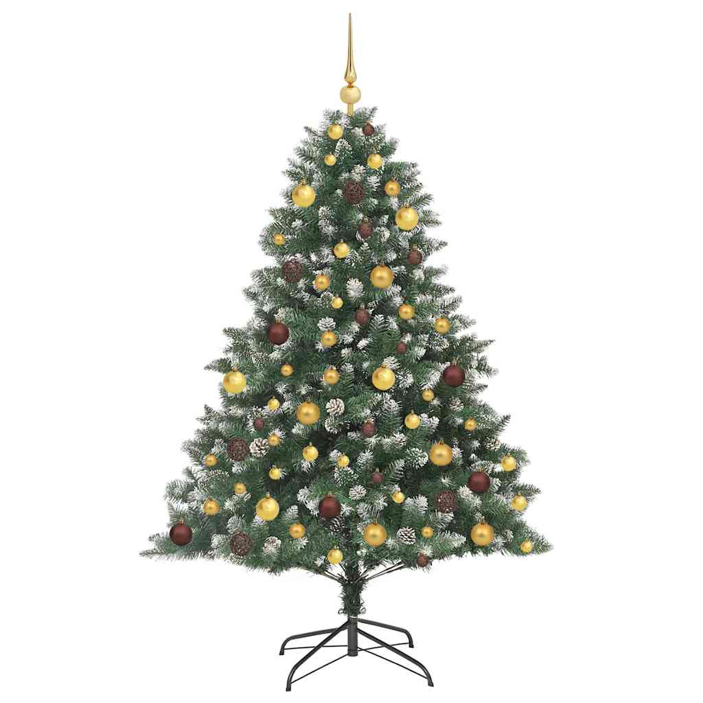 vidaXL Artificial Christmas Tree with 300 LEDs with Stand Green 180 cm