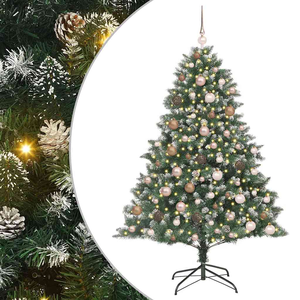vidaXL Artificial Christmas Tree with 300 LEDs with Stand Green 180 cm