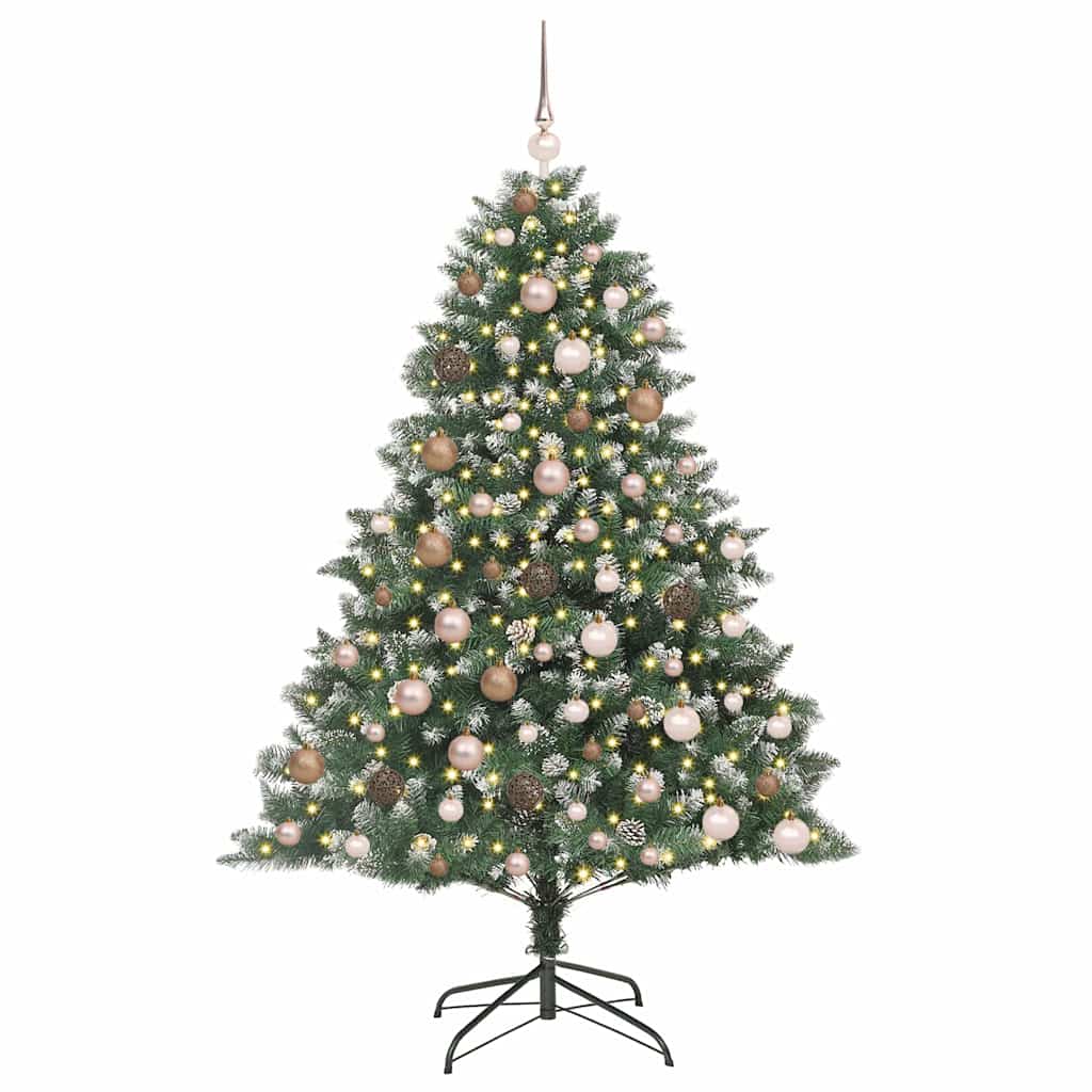 vidaXL Artificial Christmas Tree with 300 LEDs with Stand Green 180 cm