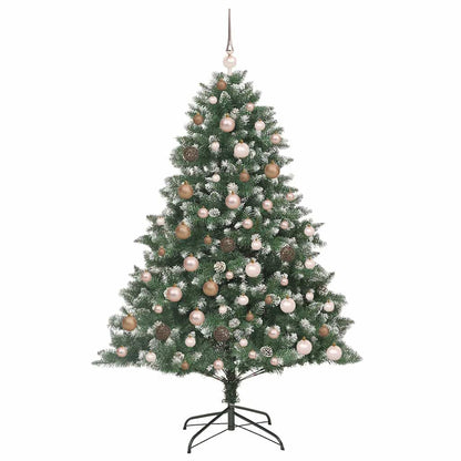 vidaXL Artificial Christmas Tree with 300 LEDs with Stand Green 180 cm