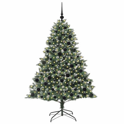 vidaXL Artificial Christmas Tree with 300 LEDs with Stand Green 180 cm