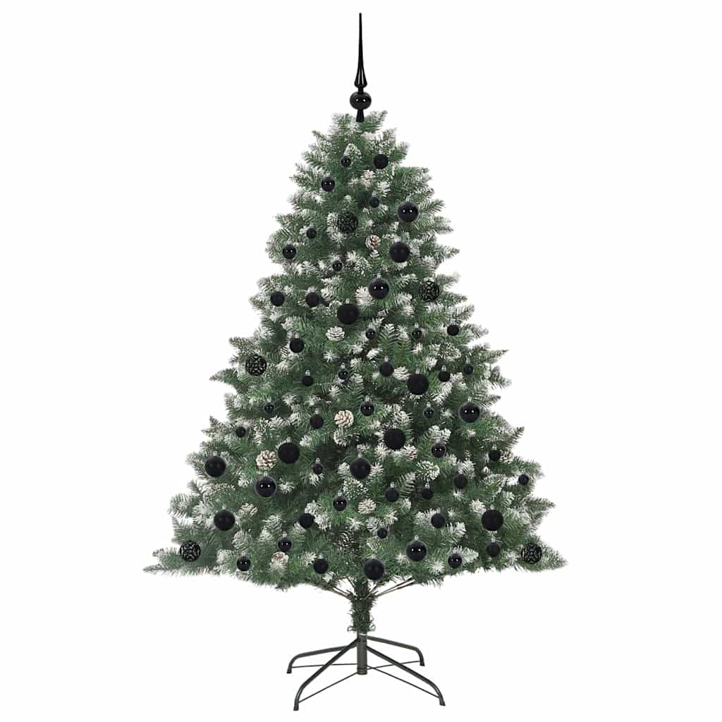 vidaXL Artificial Christmas Tree with 300 LEDs with Stand Green 180 cm