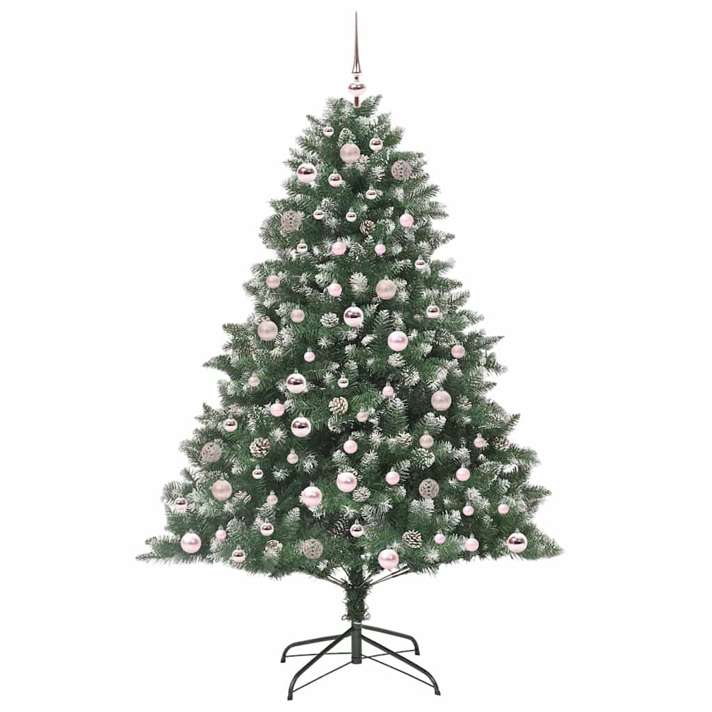 vidaXL Artificial Christmas Tree with 300 LEDs with Stand Green 180 cm