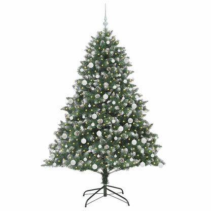 vidaXL Artificial Christmas Tree with 300 LEDs with Stand Green 180 cm