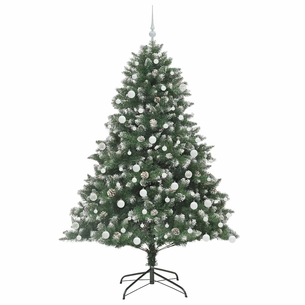 vidaXL Artificial Christmas Tree with 300 LEDs with Stand Green 180 cm
