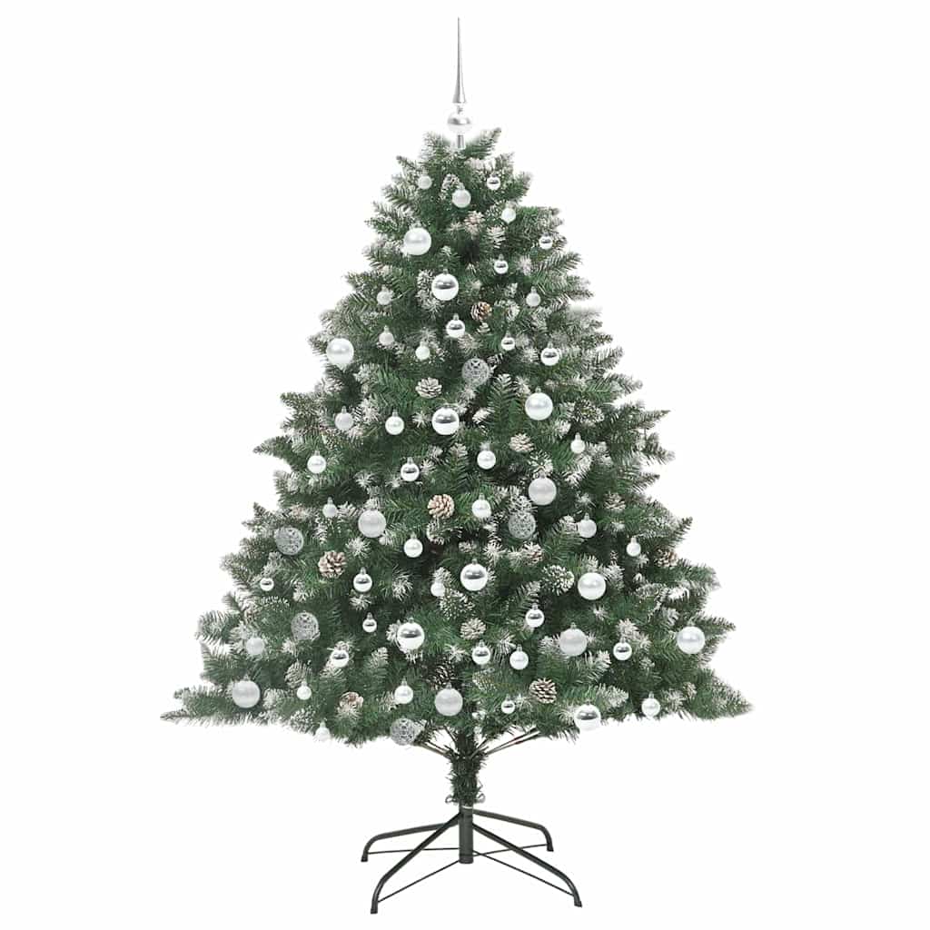 vidaXL Artificial Christmas Tree with 300 LEDs with Stand Green 180 cm