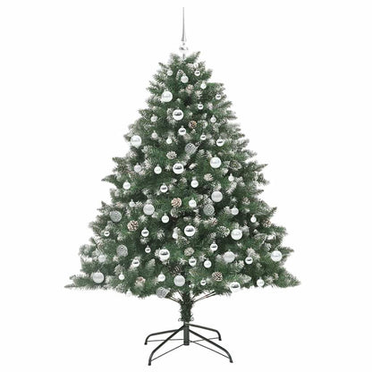 vidaXL Artificial Christmas Tree with 300 LEDs with Stand Green 180 cm