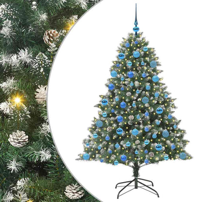vidaXL Artificial Christmas Tree with 300 LEDs with Stand Green 180 cm