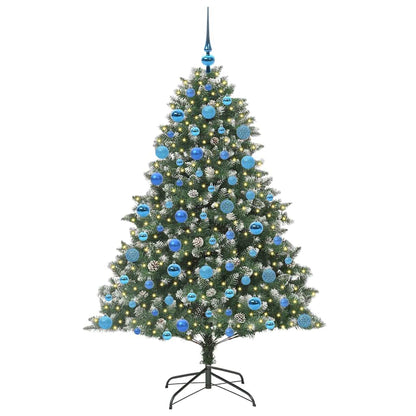 vidaXL Artificial Christmas Tree with 300 LEDs with Stand Green 180 cm