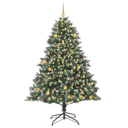 vidaXL Artificial Christmas Tree with 300 LEDs with Stand Green 210 cm