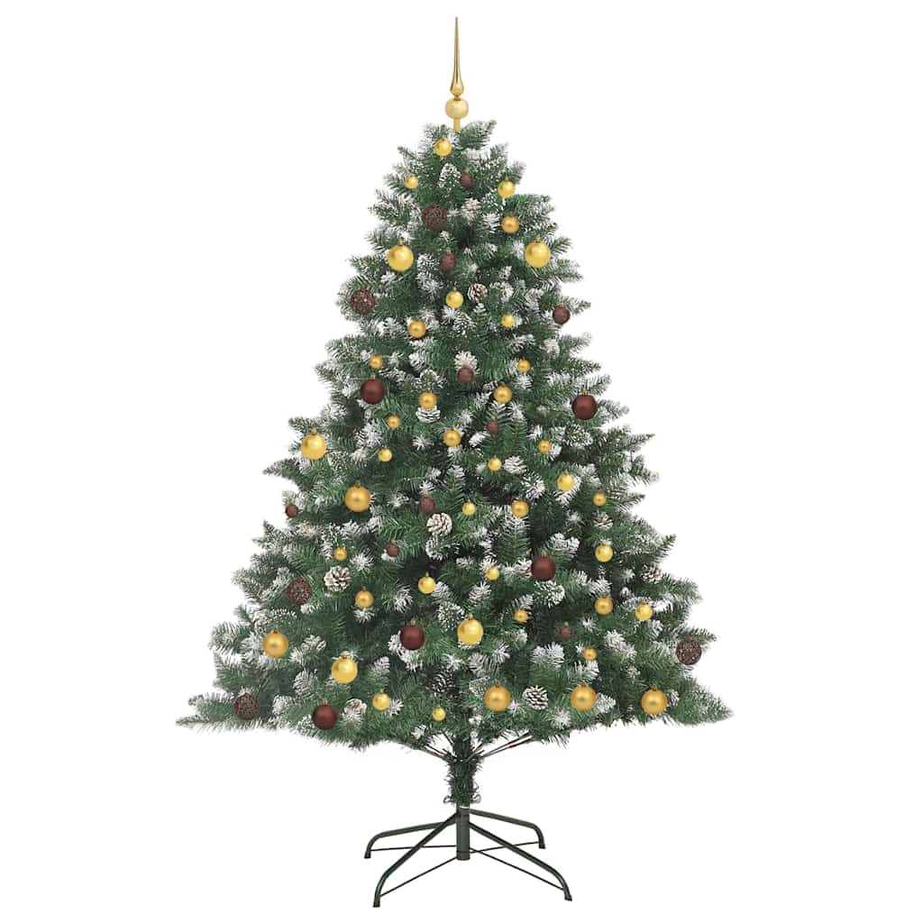 vidaXL Artificial Christmas Tree with 300 LEDs with Stand Green 210 cm