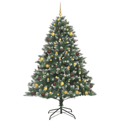 vidaXL Artificial Christmas Tree with 300 LEDs with Stand Green 210 cm