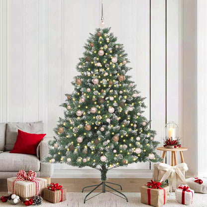 vidaXL Artificial Christmas Tree with 300 LEDs with Stand Green 210 cm