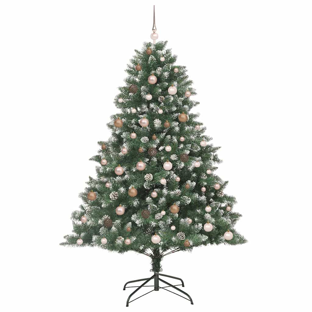 vidaXL Artificial Christmas Tree with 300 LEDs with Stand Green 210 cm