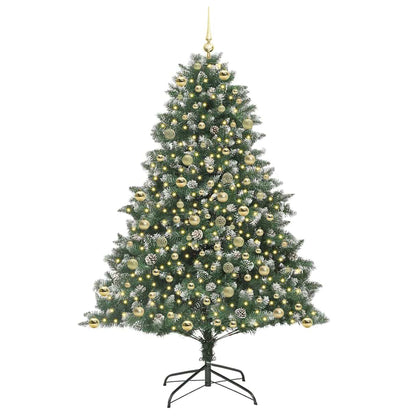 vidaXL Artificial Christmas Tree with 300 LEDs with Stand Green 210 cm