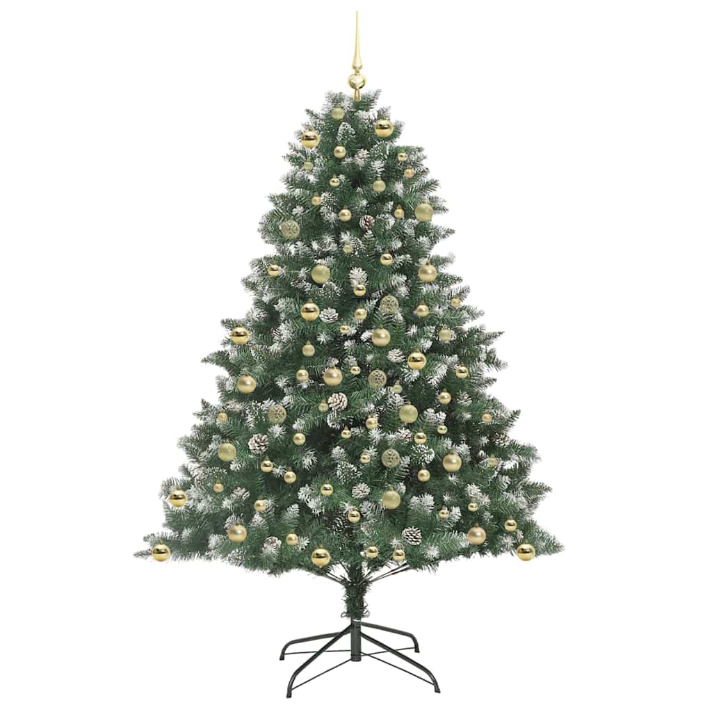 vidaXL Artificial Christmas Tree with 300 LEDs with Stand Green 210 cm