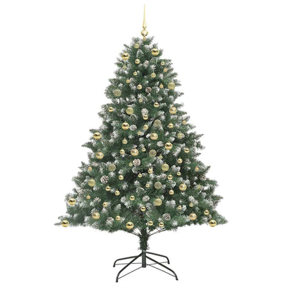 vidaXL Artificial Christmas Tree with 300 LEDs with Stand Green 210 cm