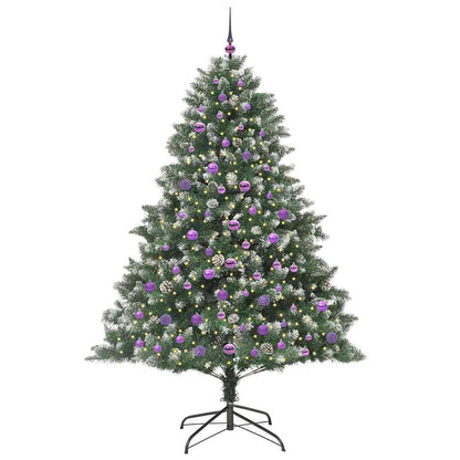 vidaXL Artificial Christmas Tree with 300 LEDs with Stand Green 210 cm
