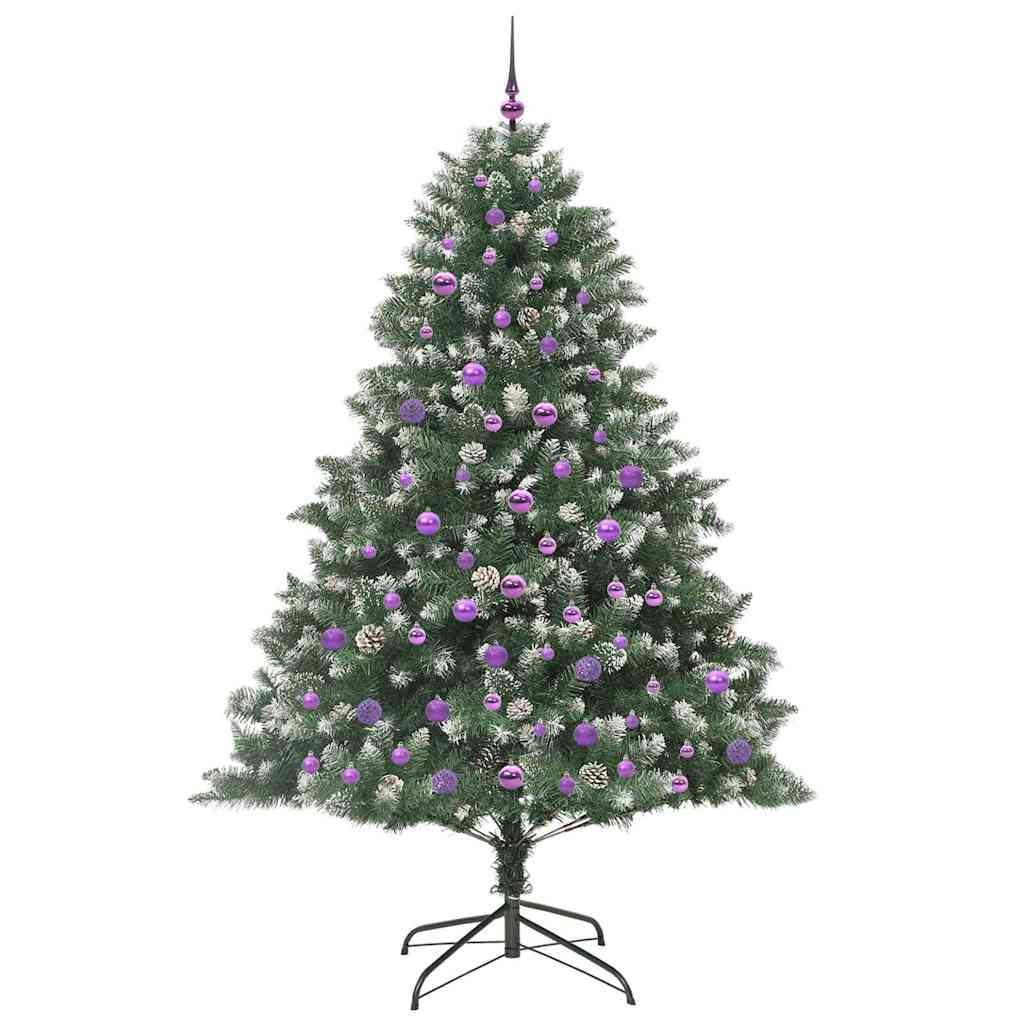 vidaXL Artificial Christmas Tree with 300 LEDs with Stand Green 210 cm