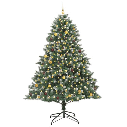 vidaXL Artificial Christmas Tree with 300 LEDs with Stand Green 240 cm