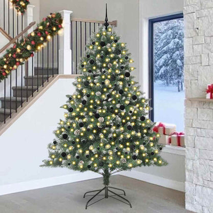 vidaXL Artificial Christmas Tree with 300 LEDs with Stand Green 240 cm