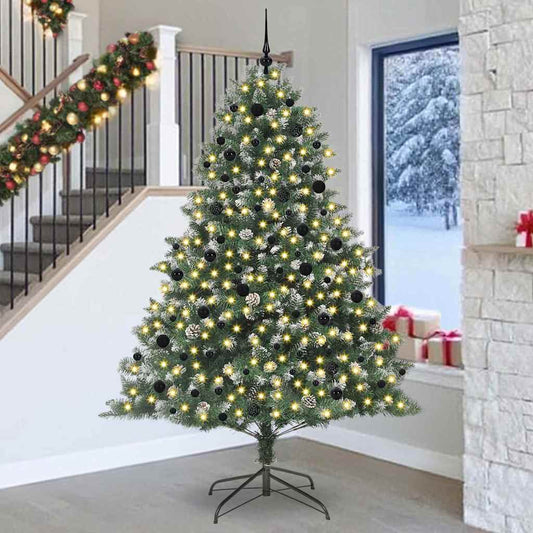 vidaXL Artificial Christmas Tree with 300 LEDs with Stand Green 240 cm