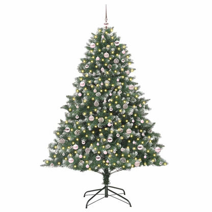 vidaXL Artificial Christmas Tree with 300 LEDs with Stand Green 240 cm