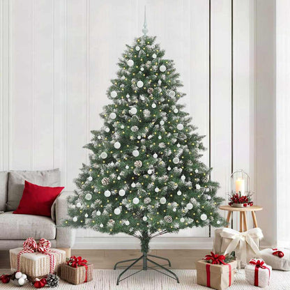 vidaXL Artificial Christmas Tree with 300 LEDs with Stand Green 240 cm
