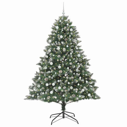 vidaXL Artificial Christmas Tree with 300 LEDs with Stand Green 240 cm