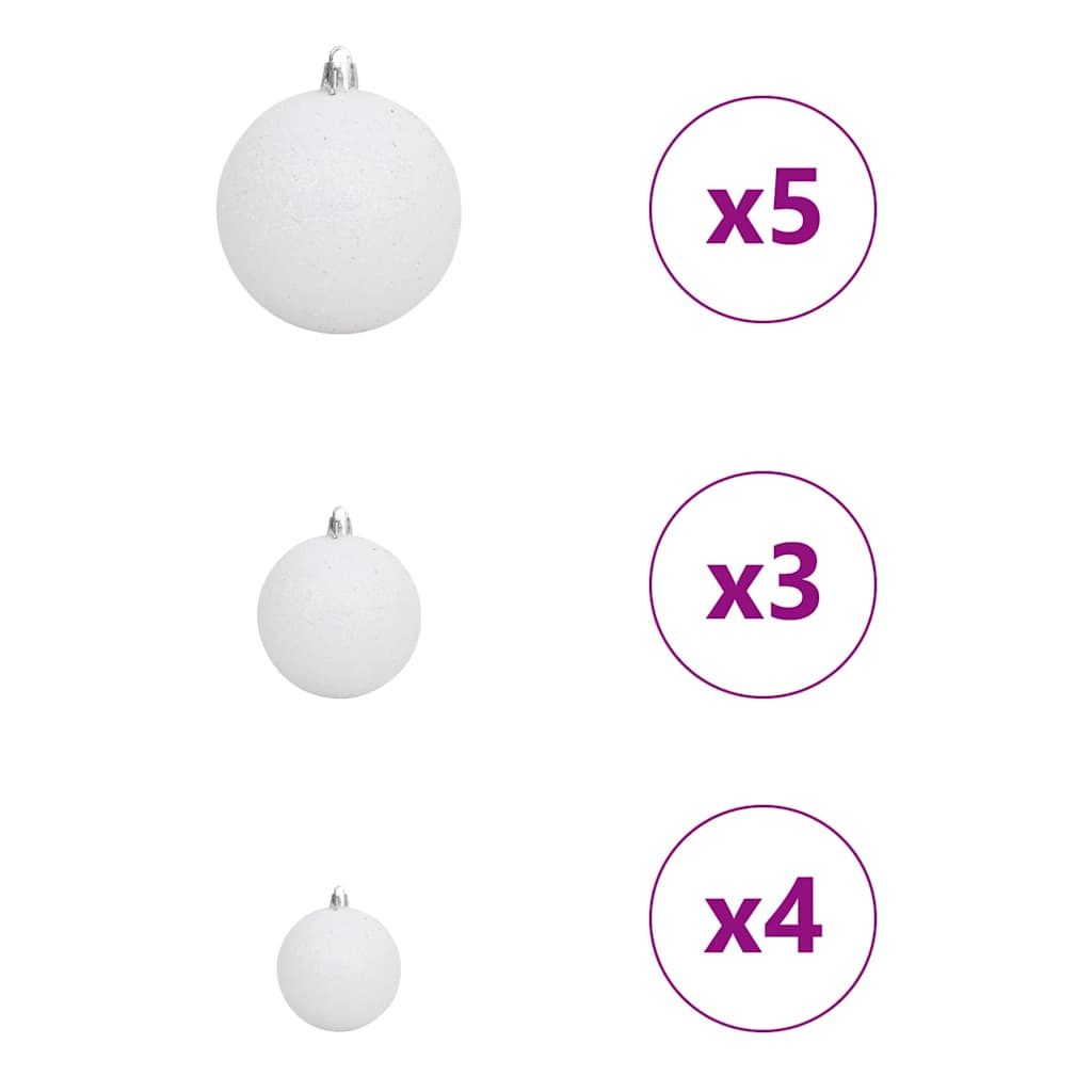 vidaXL Artificial Slim Christmas Tree Green and White 120 cm
