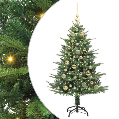 vidaXL Artificial Pre-lit Christmas Tree with Ball Set Green 120 cm
