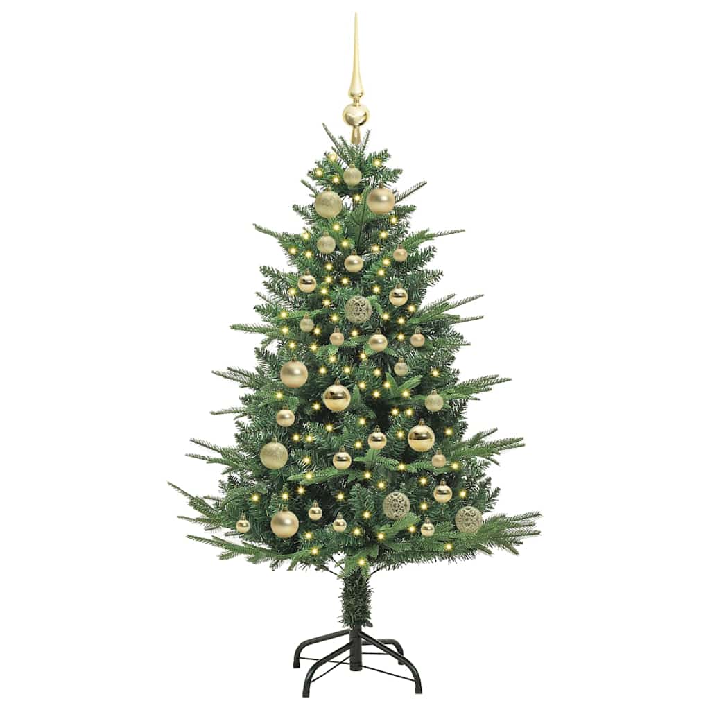 vidaXL Artificial Pre-lit Christmas Tree with Ball Set Green 120 cm