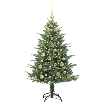 vidaXL Artificial Pre-lit Christmas Tree with Ball Set Green 120 cm