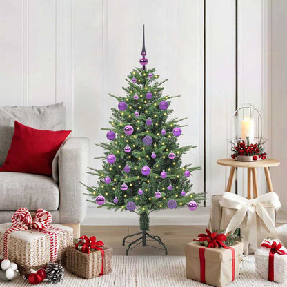 vidaXL Artificial Pre-lit Christmas Tree with Ball Set Green 120 cm