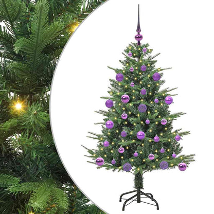vidaXL Artificial Pre-lit Christmas Tree with Ball Set Green 120 cm