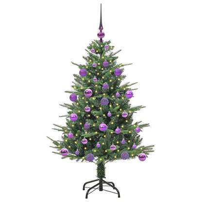 vidaXL Artificial Pre-lit Christmas Tree with Ball Set Green 120 cm