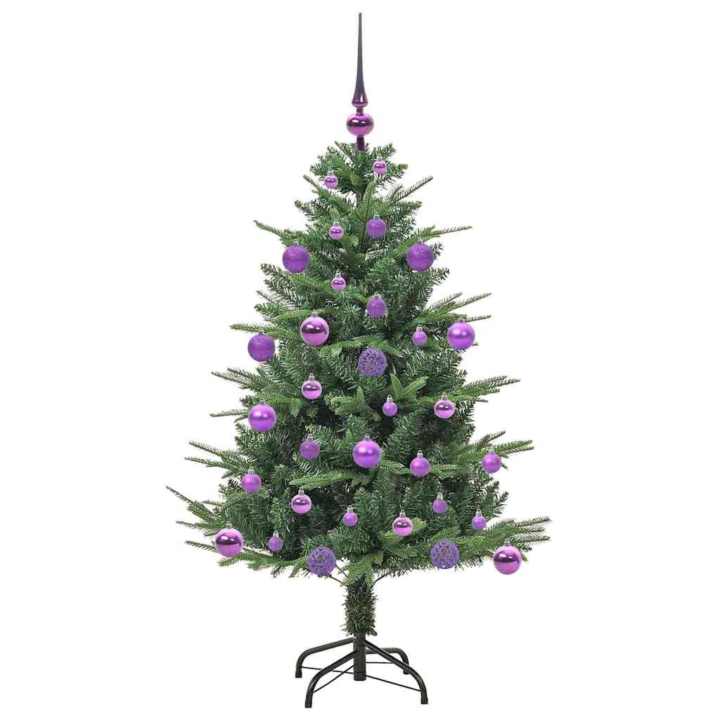 vidaXL Artificial Pre-lit Christmas Tree with Ball Set Green 120 cm