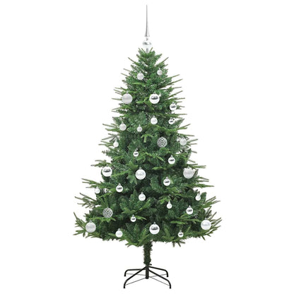 vidaXL Artificial Pre-lit Christmas Tree with Ball Set Green 150 cm