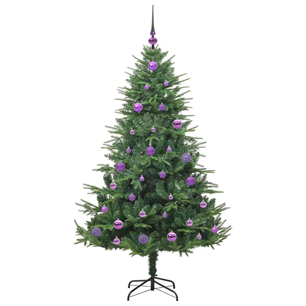 vidaXL Artificial Pre-lit Christmas Tree with Ball Set Green 150 cm