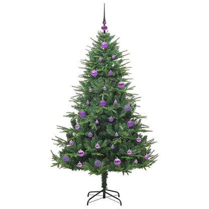 vidaXL Artificial Pre-lit Christmas Tree with Ball Set Green 150 cm