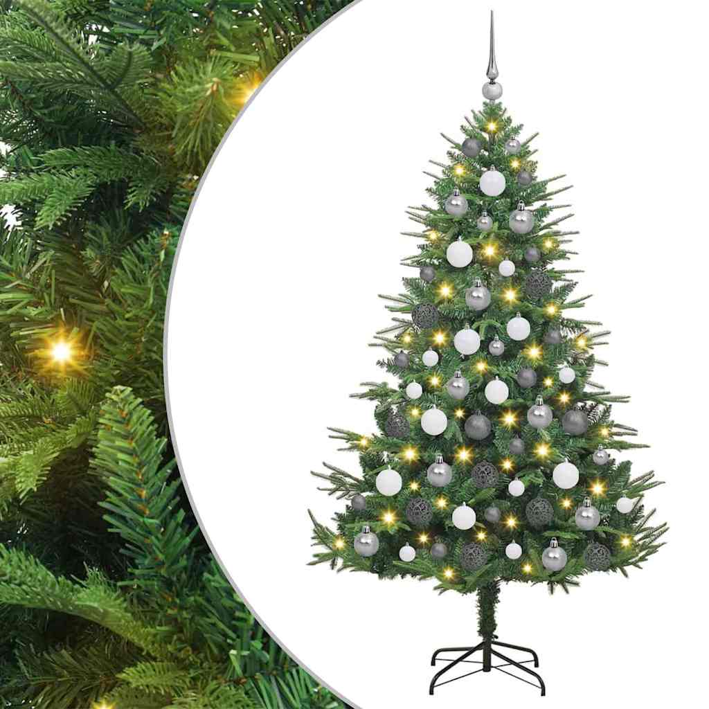 vidaXL Artificial Pre-lit Christmas Tree with Ball Set Green 180 cm