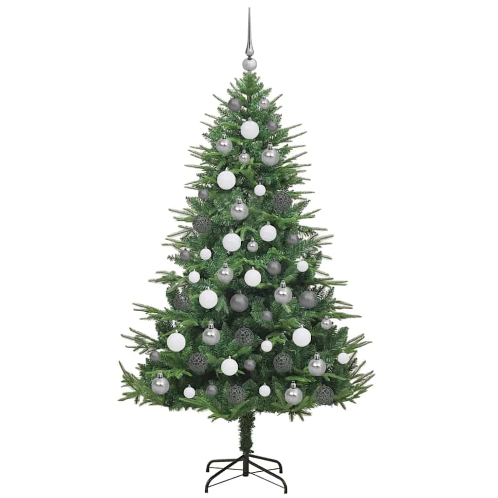 vidaXL Artificial Pre-lit Christmas Tree with Ball Set Green 180 cm