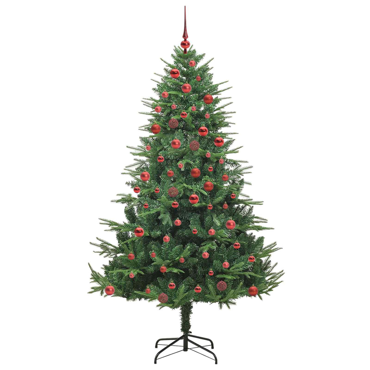 vidaXL Artificial Pre-lit Christmas Tree with Ball Set Green 180 cm