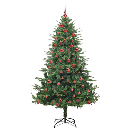 vidaXL Artificial Pre-lit Christmas Tree with Ball Set Green 180 cm