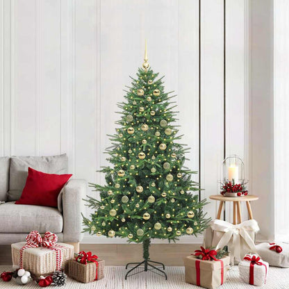 vidaXL Artificial Pre-lit Christmas Tree with Ball Set Green 180 cm