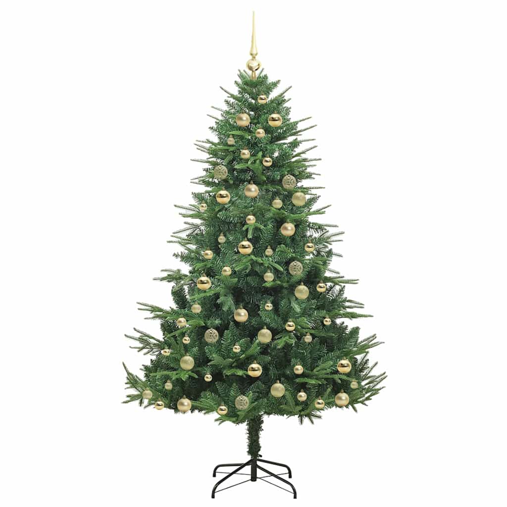 vidaXL Artificial Pre-lit Christmas Tree with Ball Set Green 180 cm