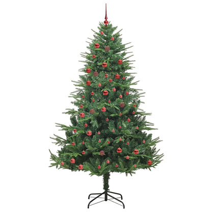 vidaXL Artificial Pre-lit Christmas Tree with Ball Set Green 210 cm