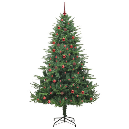 vidaXL Artificial Pre-lit Christmas Tree with Ball Set Green 210 cm