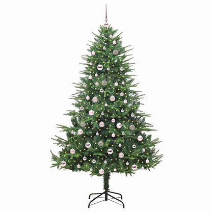 vidaXL Artificial Pre-lit Christmas Tree with Ball Set Green 210 cm