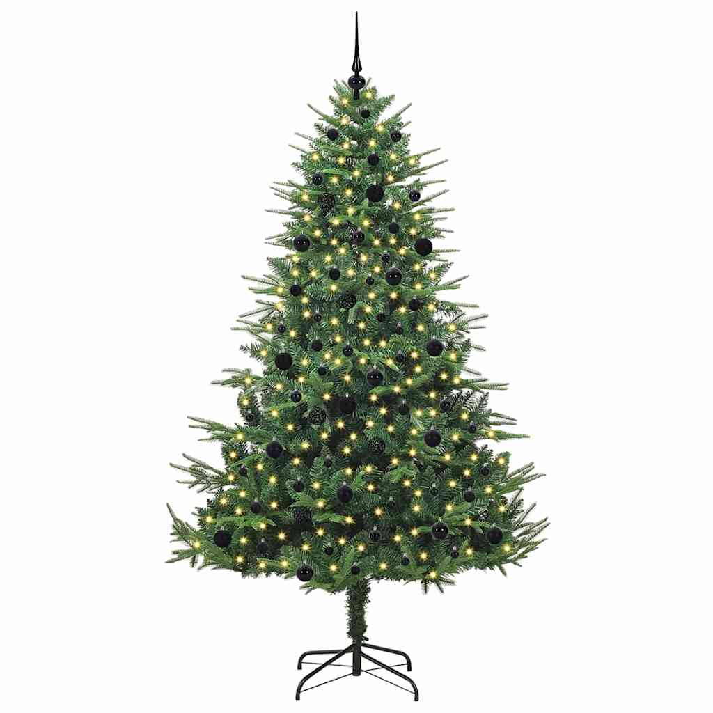 vidaXL Artificial Pre-lit Christmas Tree with Ball Set Green 240 cm